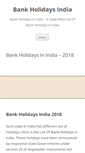 Mobile Screenshot of bankholidaysindia.com